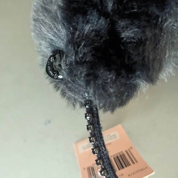 Juicy Couture Black On-Ear Headphones with Plush Design - Picture 2 of 6